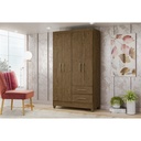 CLOSET ARMARIO CHILE 4 PUERTAS 182X 103CM CASTAÑO