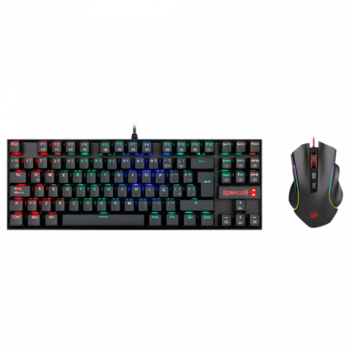 COMBO GAMER REDRAGON MECANICO TECLADO + MOUSE 7200DPI