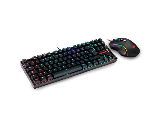 COMBO GAMER REDRAGON MECANICO TECLADO + MOUSE 7200DPI