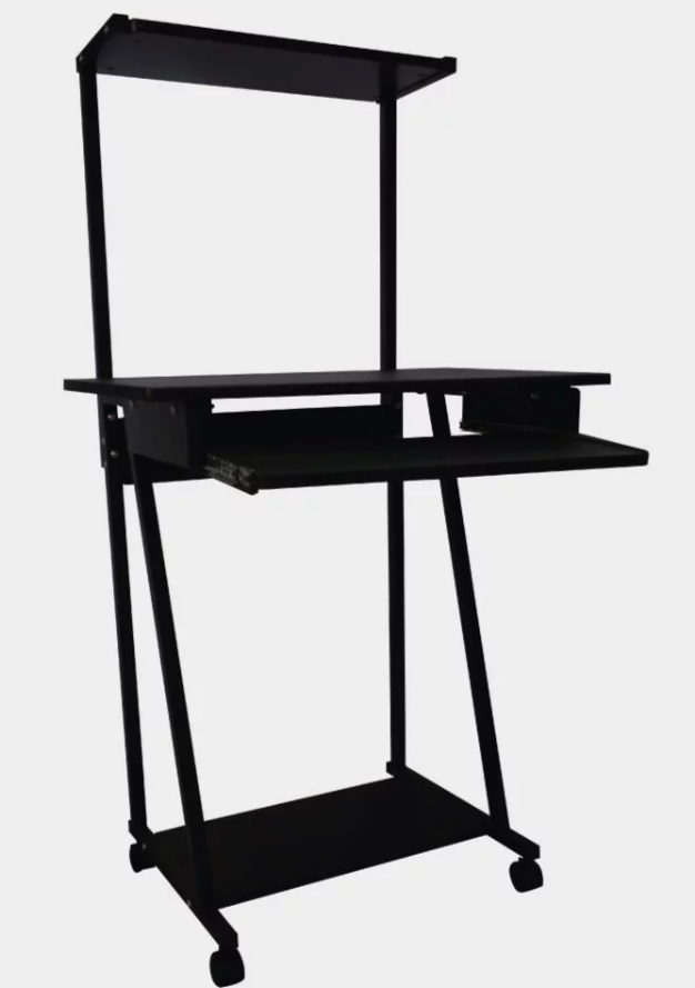 ESCRITORIO DE MADERA COMPACTO ESTUDIANTIL NEGRO MADERA