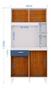 ALACENA MUEBLE AUXILIAR 122X90 4 PUERTAS 1 CAJON