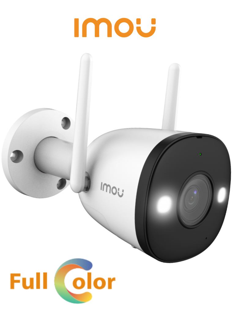 CAMARA IP TIPO BALA 2MP FULLCOLOR LENTE 3,6MM DETECCION DE HUMANOS IR 30M IP67 WIFI