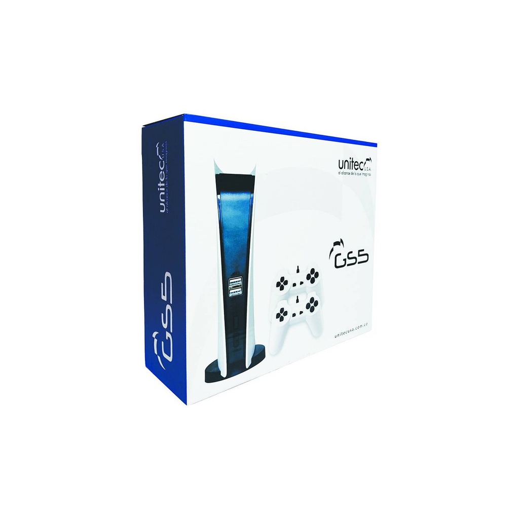 CONSOLA GS5 POLY STATION 200 JUEGOS + 2 CONTROLES BLANCO