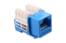 JACK CAT 6A RJ45 COLOR AZUL NO BLINDADOS PARA CABLEADO ESTRUCTURADO