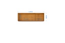 MUEBLE SUPERIOR AEREO COCINA 120CM CAPUCHINO HUESO 3 CAJONES