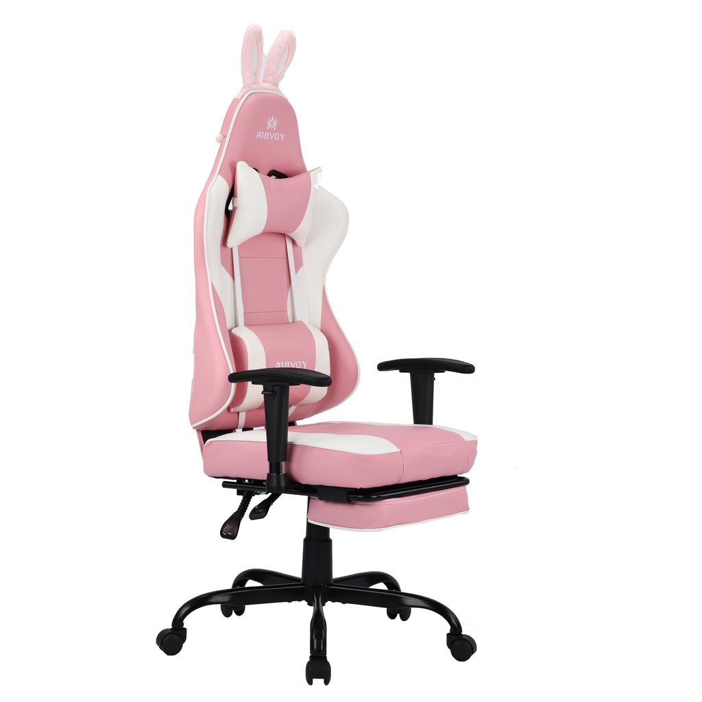 SILLA GAMER ROSADA BRAZOS GRADUABLES WAIFU CONEJO