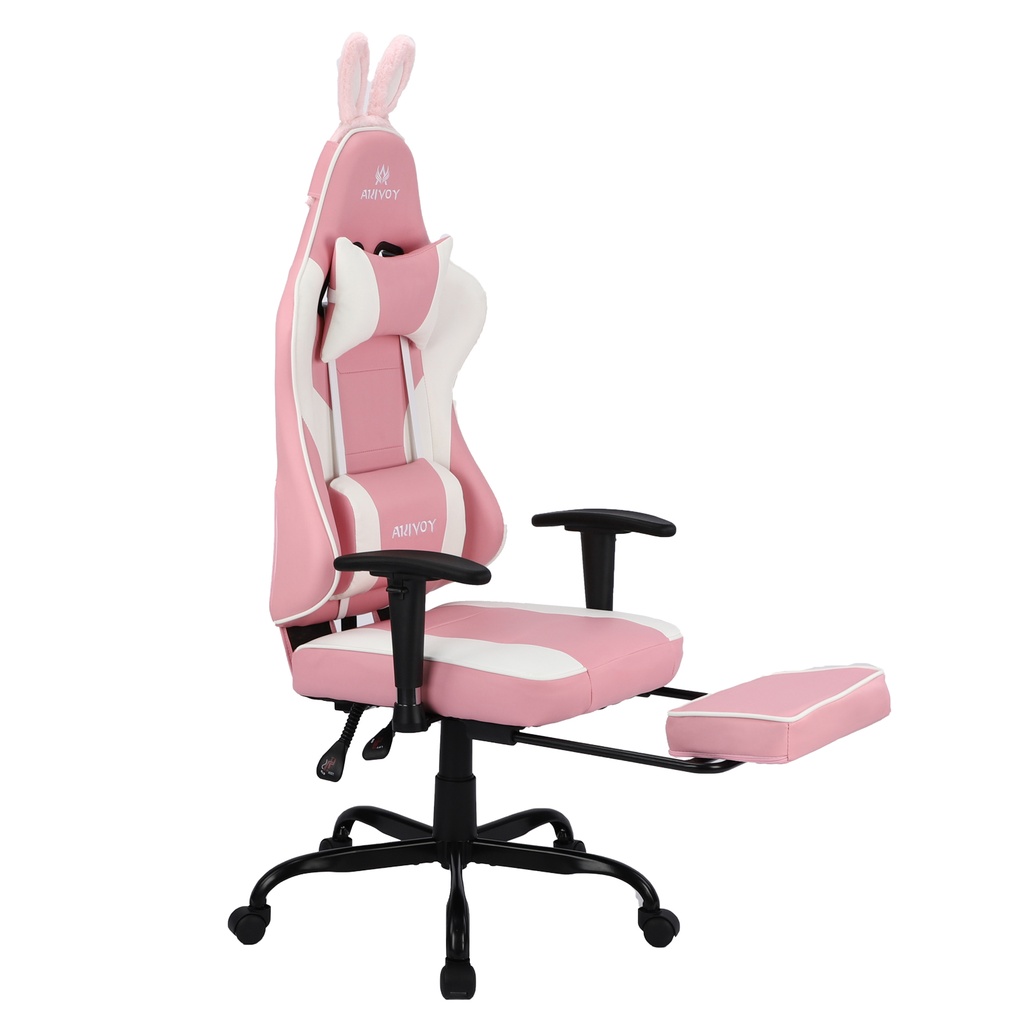 SILLA GAMER ROSADA BRAZOS GRADUABLES WAIFU CONEJO