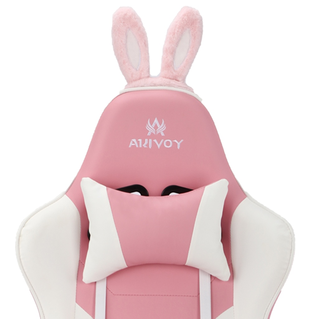 SILLA GAMER ROSADA BRAZOS GRADUABLES WAIFU CONEJO