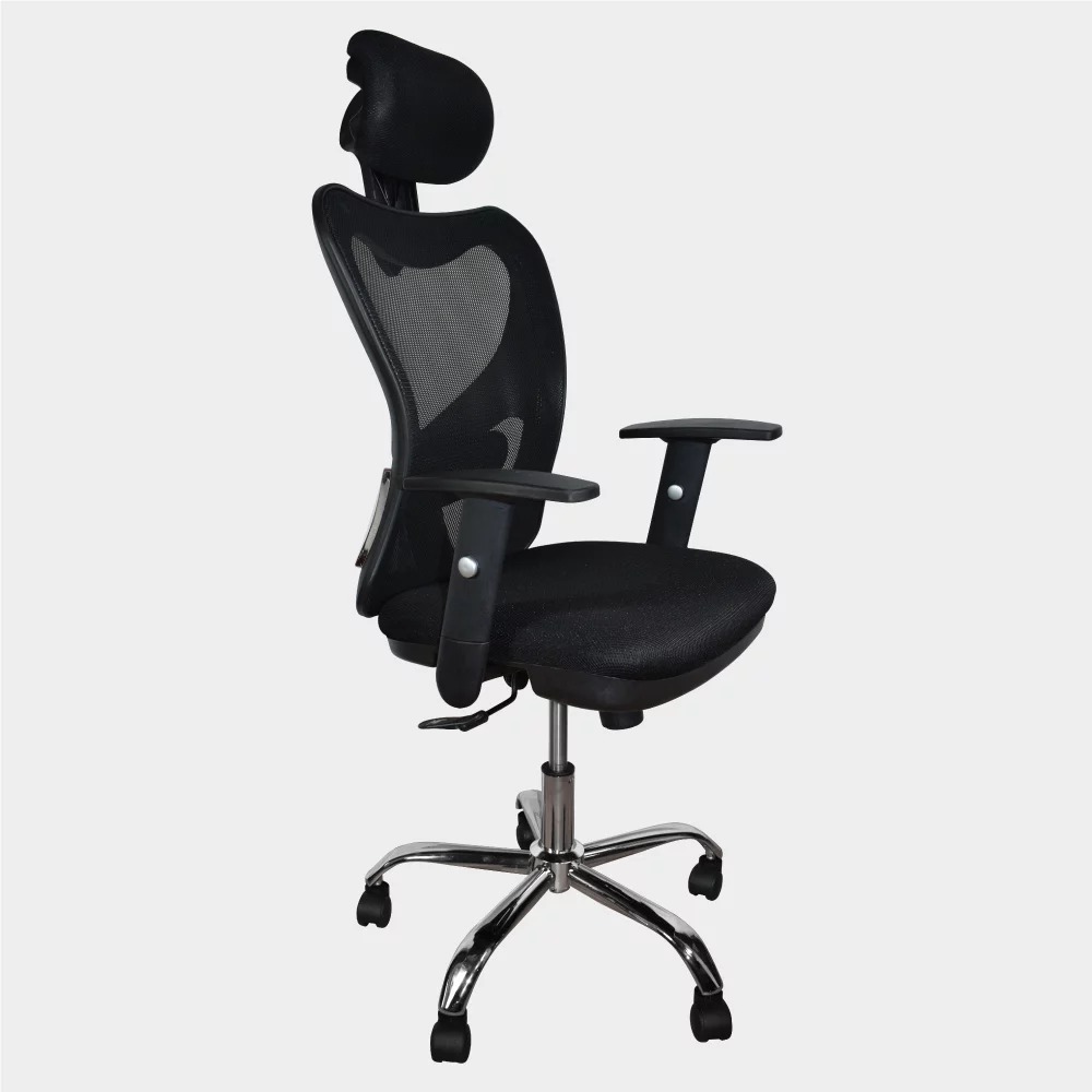 SILLA GERENCIAL MALLA BRAZOS GRADUABLES NEGRA LUMBAR CAIRO