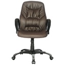 SILLA PARMA BASE NYLON / ASIENTO Y ESPALDA EN CUERO SINTETICO CAFÉ