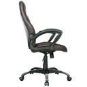 SILLA PARMA BASE NYLON / ASIENTO Y ESPALDA EN CUERO SINTETICO CAFÉ