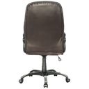 SILLA PARMA BASE NYLON / ASIENTO Y ESPALDA EN CUERO SINTETICO CAFÉ
