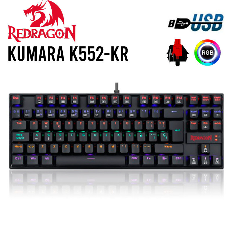 TECLADO GAMER MECANICO NEGRO SW BLUE RGB USB ESPAÑOL