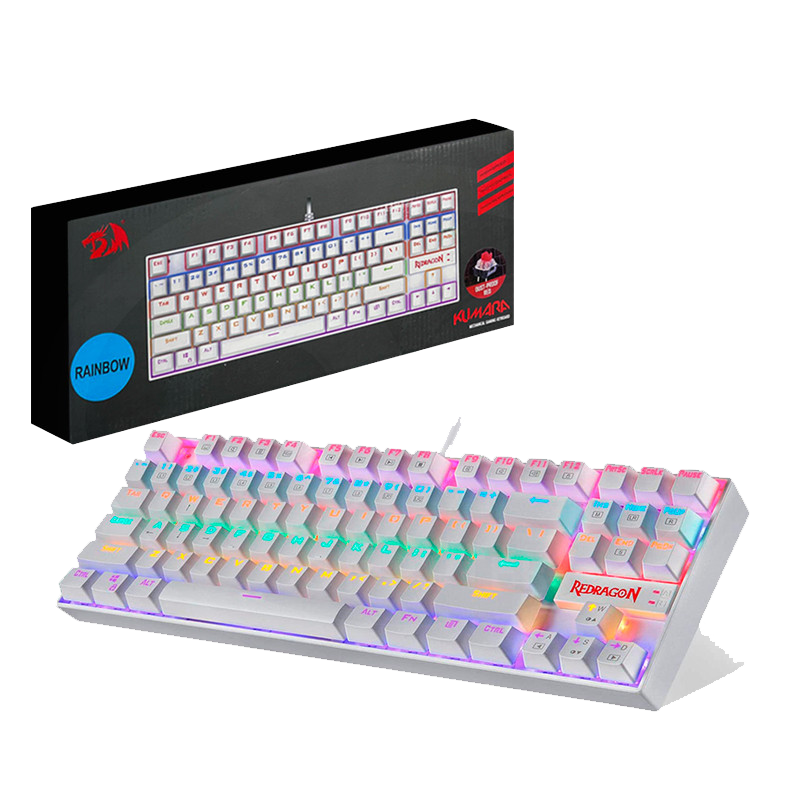 TECLADO GAMER MECANICO REDRAGON BLANCO USB SW BLUE ESPAÑOL