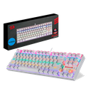TECLADO GAMER MECANICO REDRAGON BLANCO USB SW BLUE ESPAÑOL