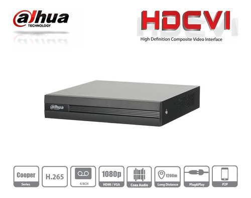 XVR 8CH + 4CH IP GRABACION 2CH HASTA 5M-N 6CH HASTA 4M-N 1 HDMI 1 E/S RCA 1 SATA H265+