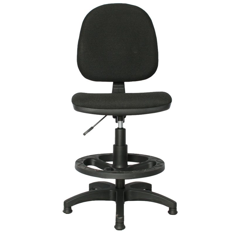 SILLA DE CAJERO LISA BASE Y ARO NYLON / CONTACTO PERMANENTE / ARMADA