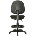 SILLA DE CAJERO LISA BASE Y ARO NYLON / CONTACTO PERMANENTE / ARMADA