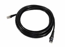 PATCH CORD CABLE UTP CATEGORIA 6 COBRE 5 METROS NEGRO