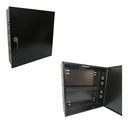 GABINETE PARA DVR VERTICAL METALICO NEGRO 37X37X10