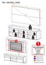 RACK CON PANEL FLORIDA TV 65 PULGADAS MADERA MDP