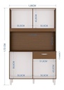 ALACENA DE COCINA CASSIA 6 PUERTAS 172X 106 CM MARRON