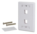 FACE PLATE DOBLE SURLINK PARA RED LAN RJ45 BLANCO