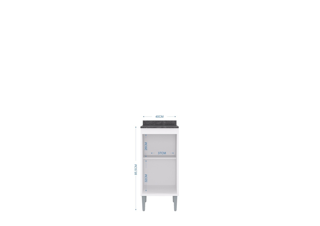 MUEBLE INFERIOR COCINA BLANCO BRUNA 85.5 X 40 CM