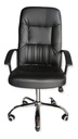 SILLA GERENCIAL ECO CUERO NEGRO ALCOLCHONABLE ERGONOMICO JEDDAH