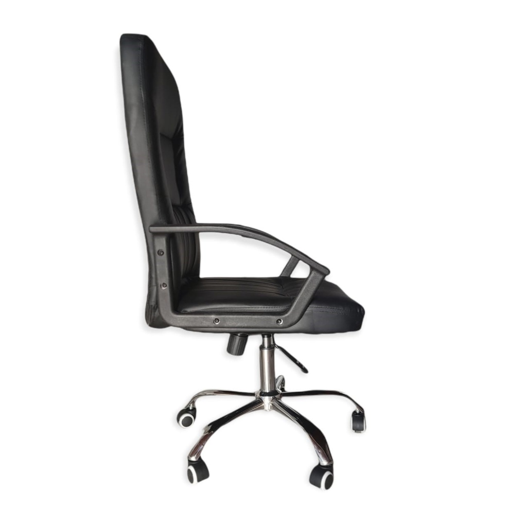 SILLA GERENCIAL ECO CUERO NEGRO ALCOLCHONABLE ERGONOMICO JEDDAH