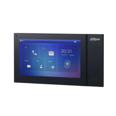 INTERCOMUNICADOR INTERNO CON PANTALLA TACTIL CAPACIT 7” TCP/IP ALAR E/S 6/1 12VDC POE COLO NEGRO SIP
