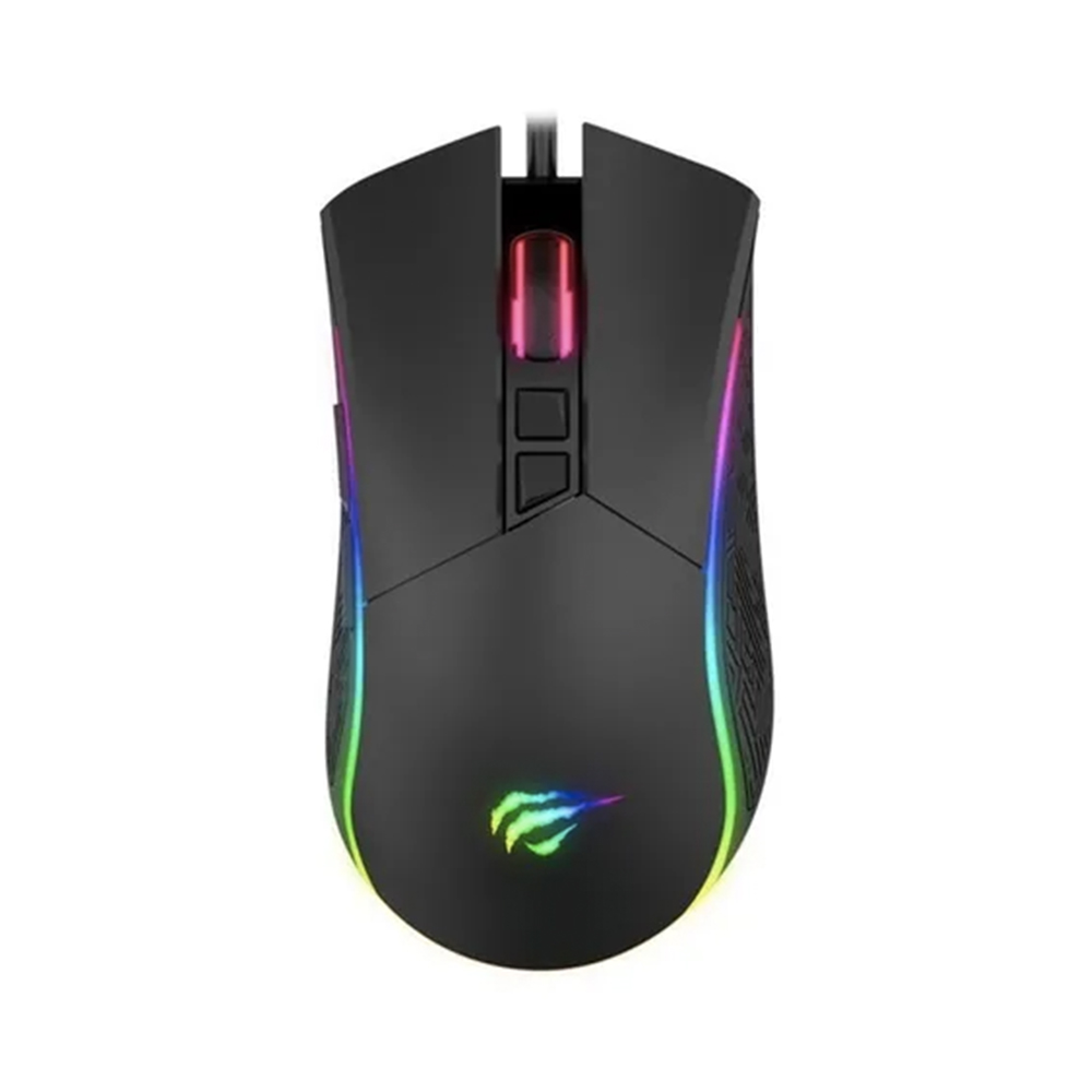 MOUSE GAMER RGB HV-MS733 6 DPI 4800 DPI 7 BOTONES 1.8M