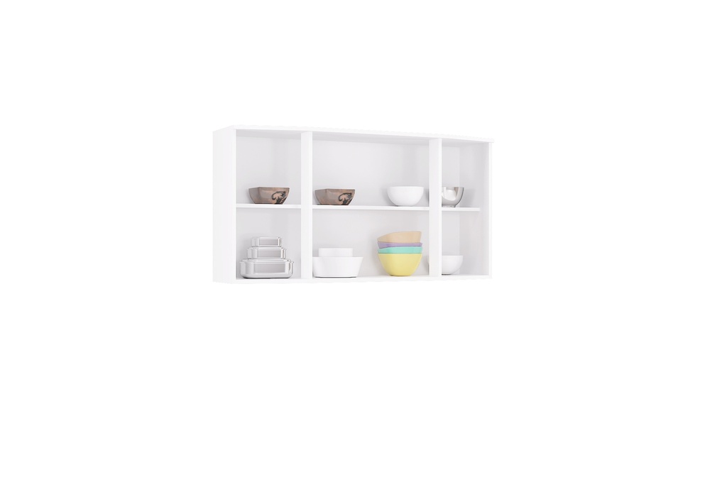 MUEBLE AEREO PARA COCINA BLANCO CON VIDRIO 120X61 CM MDP