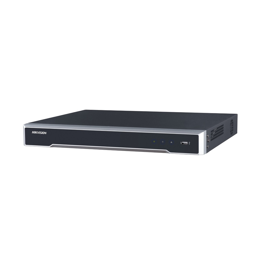 NVR 16 CANALES HD 160MBPS 4K 2BAHIAS/6TB110-220VAC H265+ METAL HIKVISION