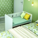 CUNA PARA BEBE BLANCO 2 EN 1 CON COLCHON ANGELS