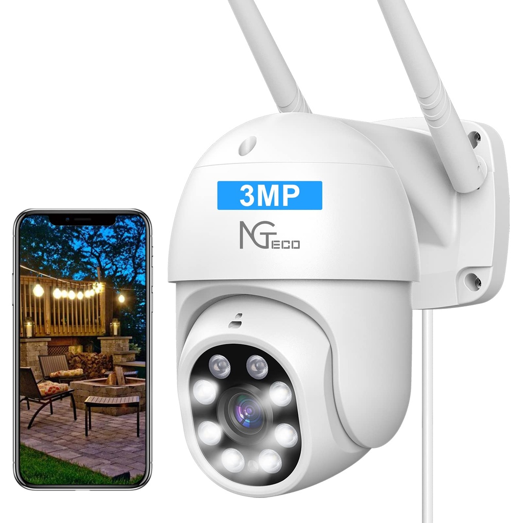 CAMARA PT WIFI MINI DOMO 3MP CMOS 1/2.7″ LENTE 3.6MM H.265/H.264 IR 20M, AUDIO BIDIREC TFCARD 128GB ZKTECO