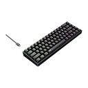 TECLADO GAMER NEGRO MECANICO COMPACTO CABLE TIPO C