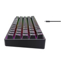 TECLADO GAMER NEGRO MECANICO COMPACTO CABLE TIPO C