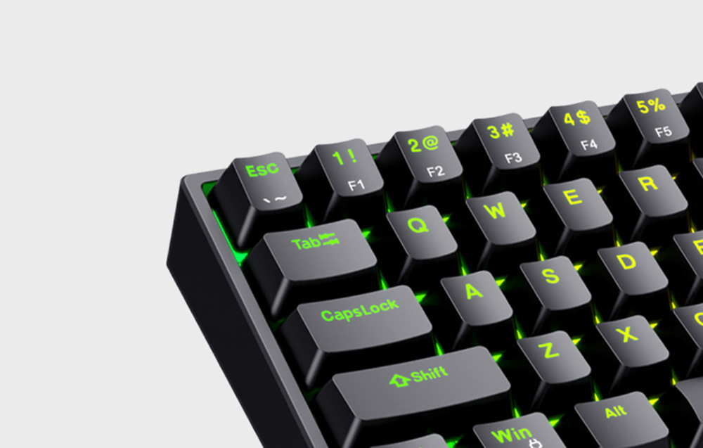 TECLADO GAMER NEGRO MECANICO COMPACTO CABLE TIPO C