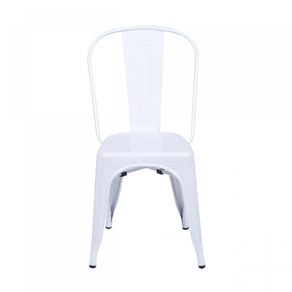 SILLA DE RESTAURANTE COMEDOR METALICA TOLIX BRILLANTE BLANCA