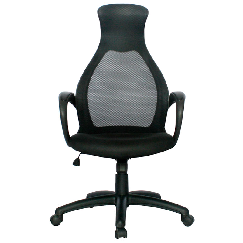 SILLA DAYTONA MARCO NEGRO / ESPALDA EN MALLA NEGRA / ASIENTO EN PAÑO NEGRO