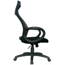 SILLA DAYTONA MARCO NEGRO / ESPALDA EN MALLA NEGRA / ASIENTO EN PAÑO NEGRO
