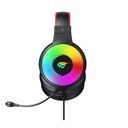 DIADEMA GAMER HAVIT RGB RETROILUMINADO CONTRARUIDO USB + 35MM