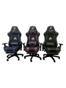 SILLA GAMER RECLINABLE ERGONOMICA MORADA KITSUNE