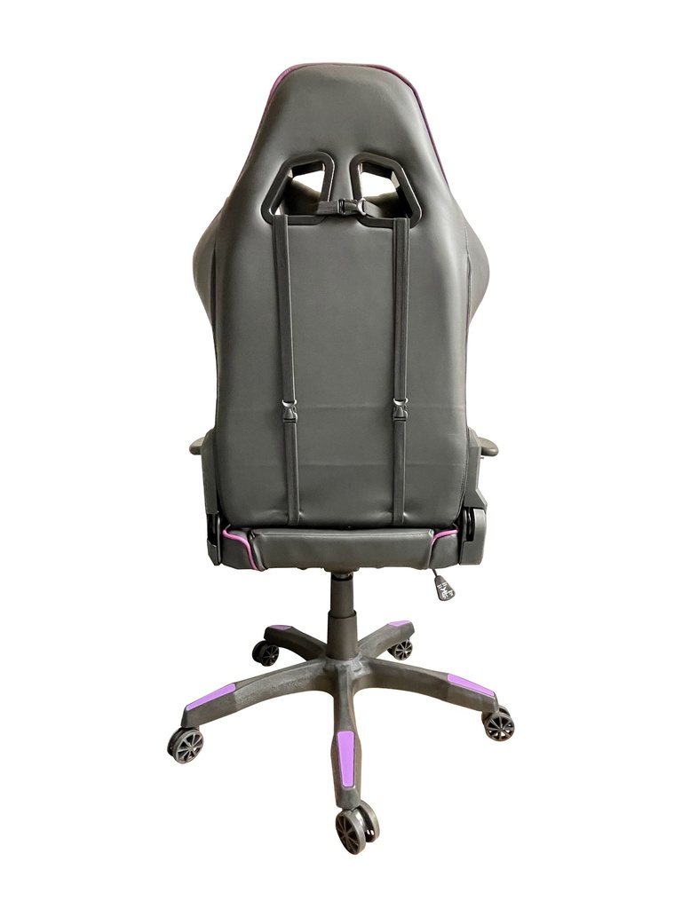 SILLA GAMER RECLINABLE ERGONOMICA MORADA KITSUNE