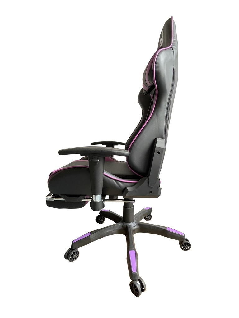 SILLA GAMER RECLINABLE ERGONOMICA MORADA KITSUNE