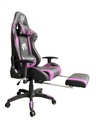 SILLA GAMER RECLINABLE ERGONOMICA MORADA KITSUNE