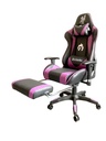 SILLA GAMER RECLINABLE ERGONOMICA MORADA KITSUNE