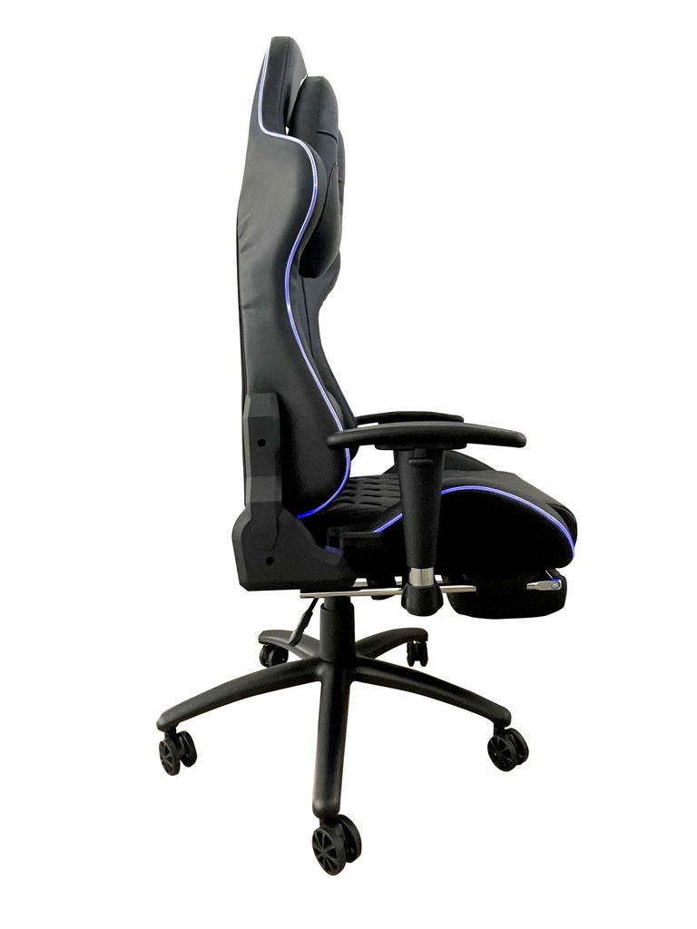 SILLA GAMER RECLINABLE ERGONOMICA NEGRA KITSUNE RGB RETROILUMINADA