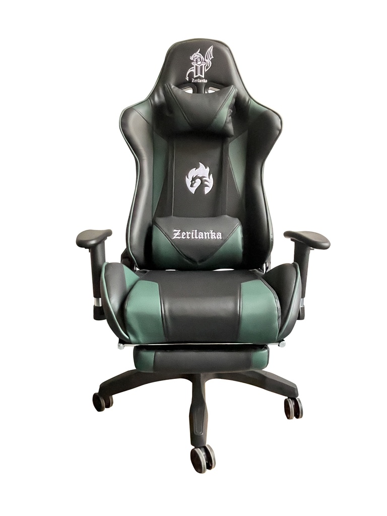 SILLA GAMER RECLINABLE ERGONOMICA VERDE KITSUNE